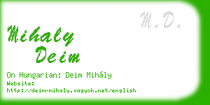 mihaly deim business card